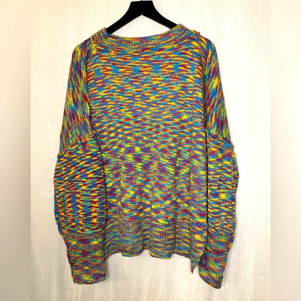 Davi and Dani large oversized sweater Colorful preloved womens retro style